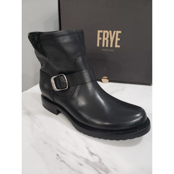 NEW Veronica Bootie Black Women Size 7 US / 37 EUR Buckle Moto Slip On Punk Rock - Picture 1 of 8